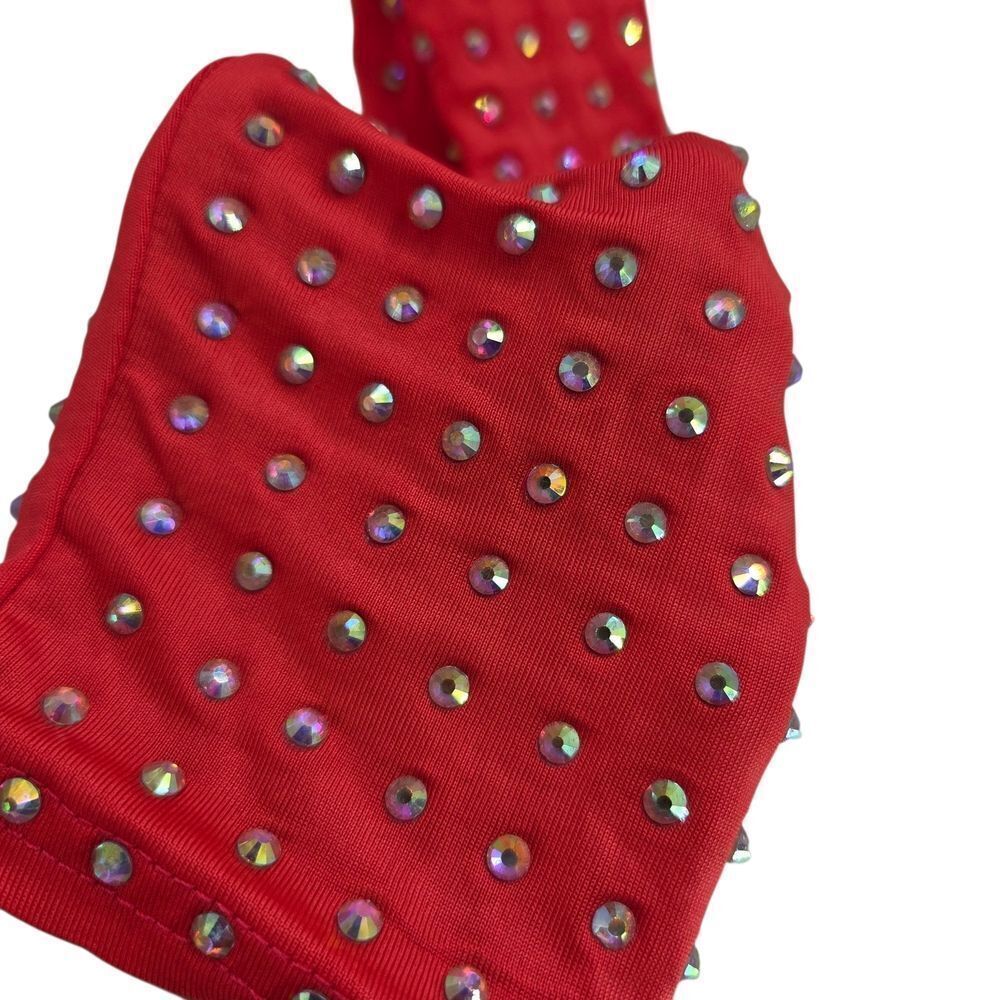 NTW PrettyLittleThing Red Rhinestone Blouse - Picture 4 of 5